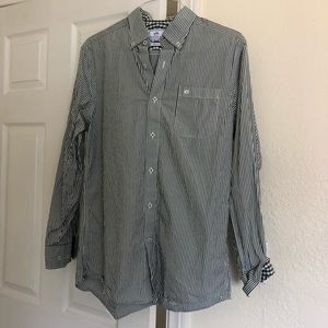 Southern Tide - Green striped button down - size Large